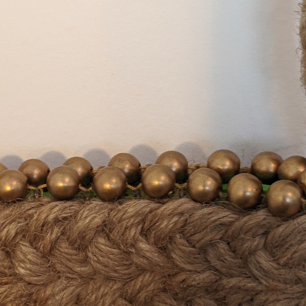 Floral Straw Crossbody Shoulder Bag - Picture 5 of 5